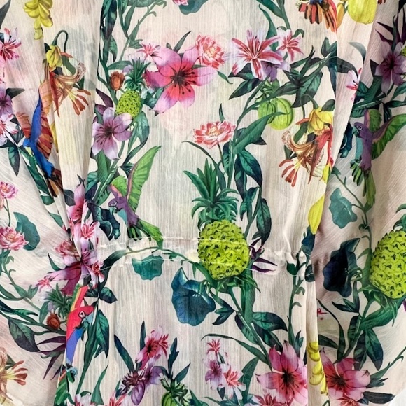 H&M Tropical Sheer Cover Up or Tunic 🎉4X Host Pick ♥️ - Picture 7 of 11